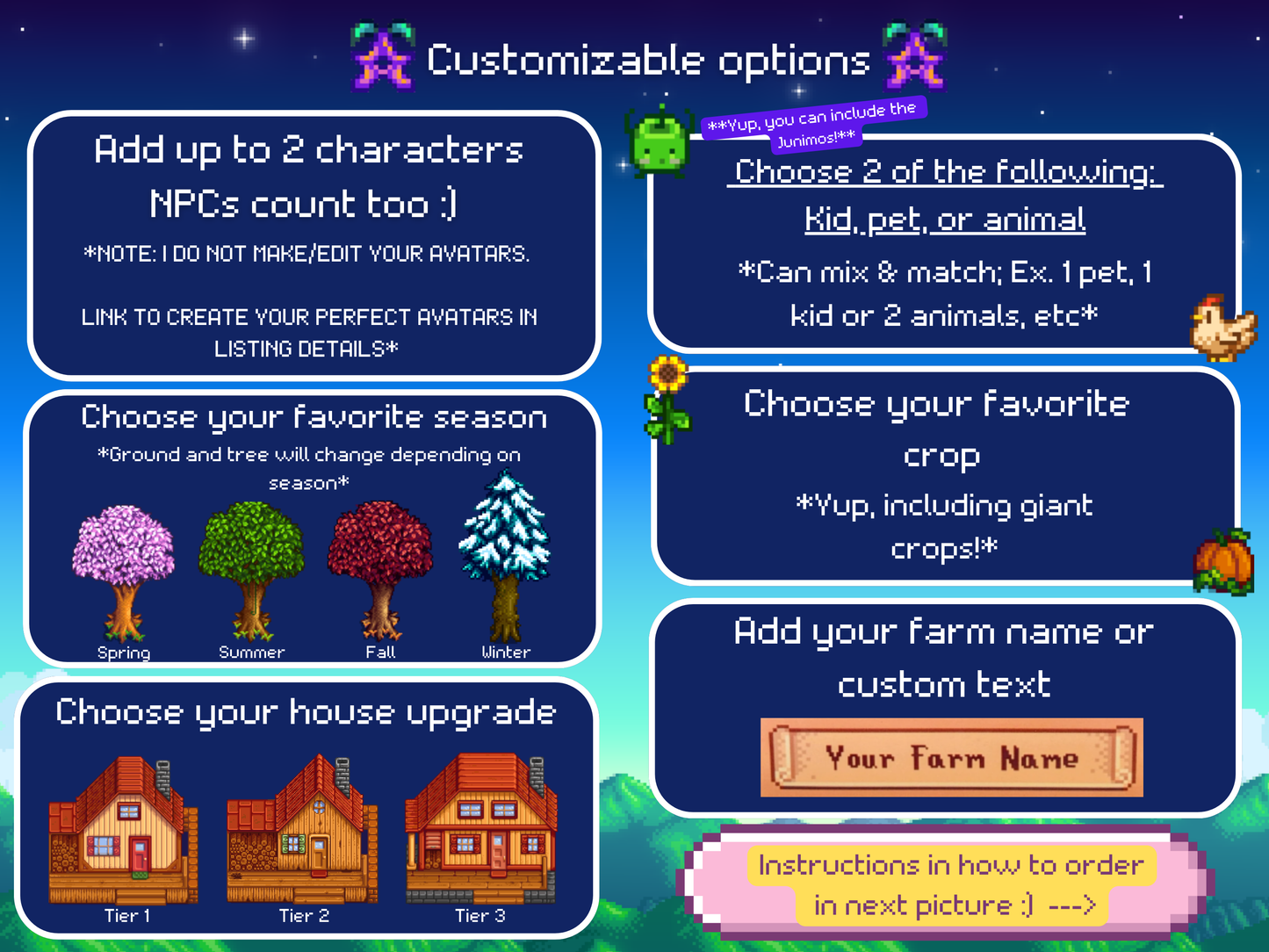 CUSTOMIZABLE Stardew Valley 3D cube diorama