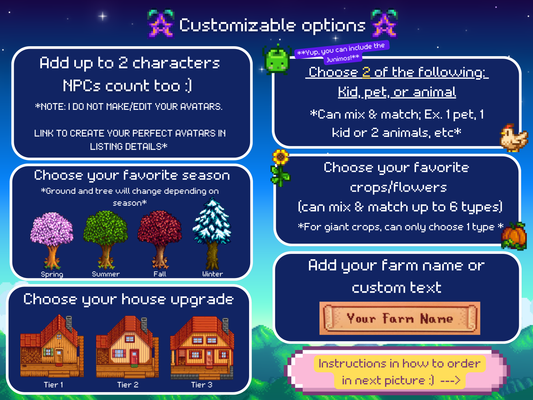 CUSTOMIZABLE Stardew Valley 3D cube diorama