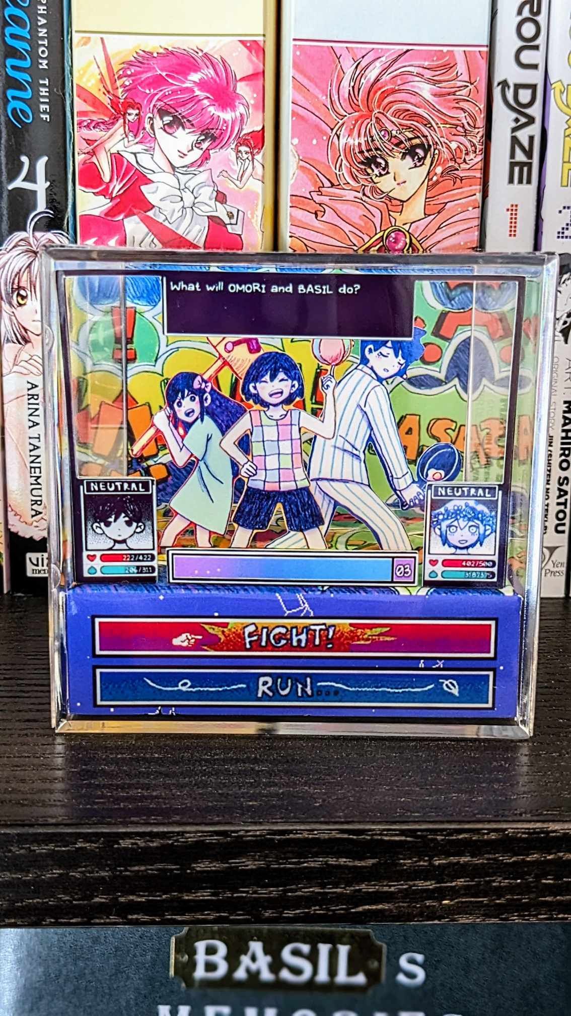 OMORI Friends Boss Battle 3D cube diorama | Aubrey, Kel and Hero battle
