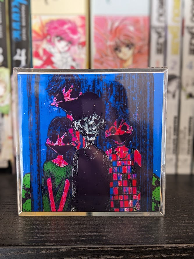 OMORI Your Friends Smile Warmly Behind You Floating Mirror 3D cube diorama