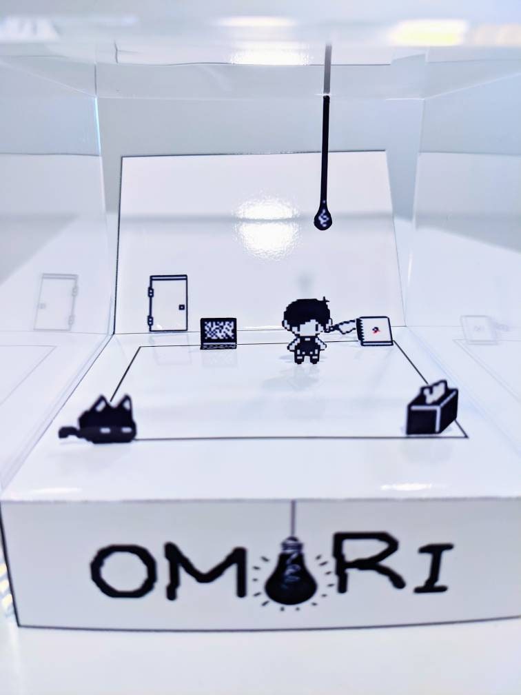 Omori White Space Cube Diorama