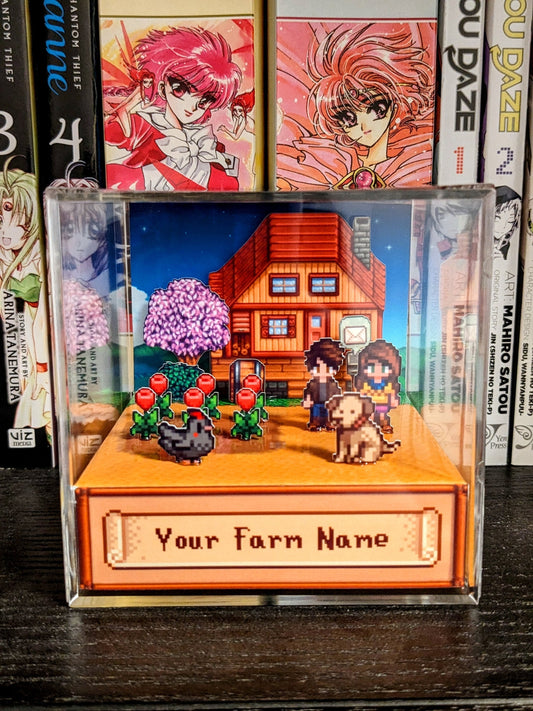 CUSTOMIZABLE Stardew Valley 3D cube diorama TEMPLATE