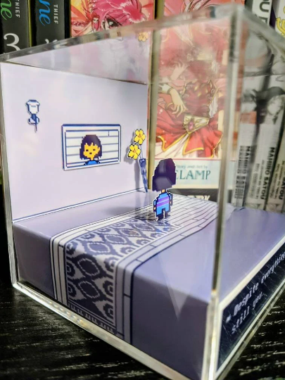 UNDERTALE 3D cube diorama - Despite Everything, It's Still You