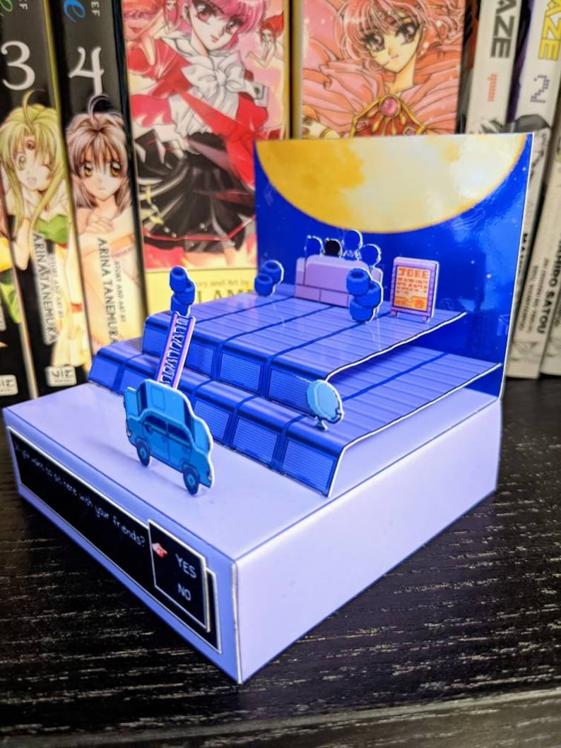OMORI Junkyard Hangout 3D cube diorama TEMPLATE