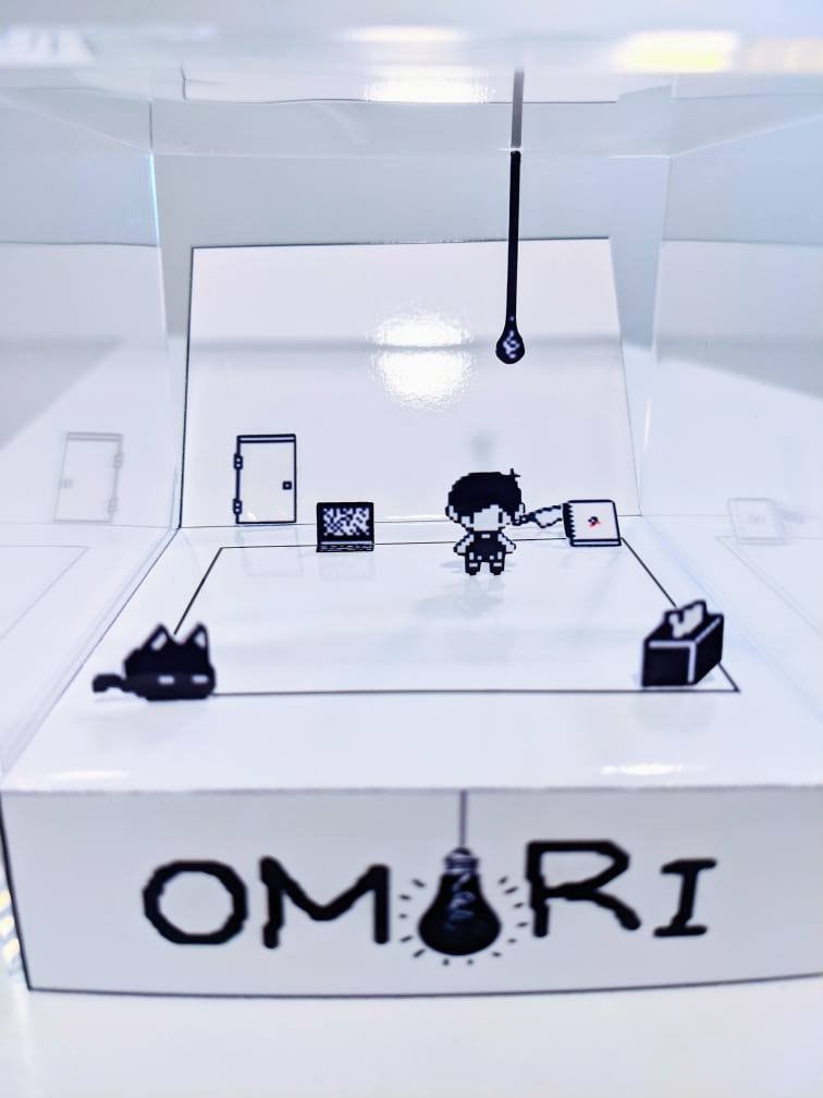 OMORI White Space 3D cube diorama TEMPLATE