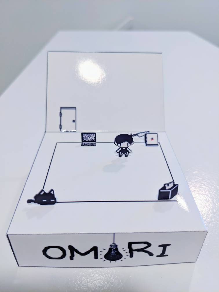 OMORI White Space 3D cube diorama TEMPLATE