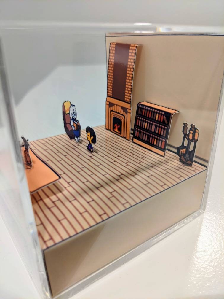 UNDERTALE Toriel Home 3D cube diorama
