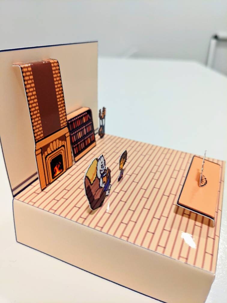 UNDERTALE Toriel Home 3D cube diorama