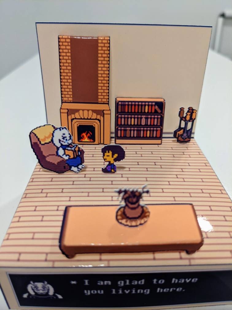 UNDERTALE Toriel Home 3D cube diorama