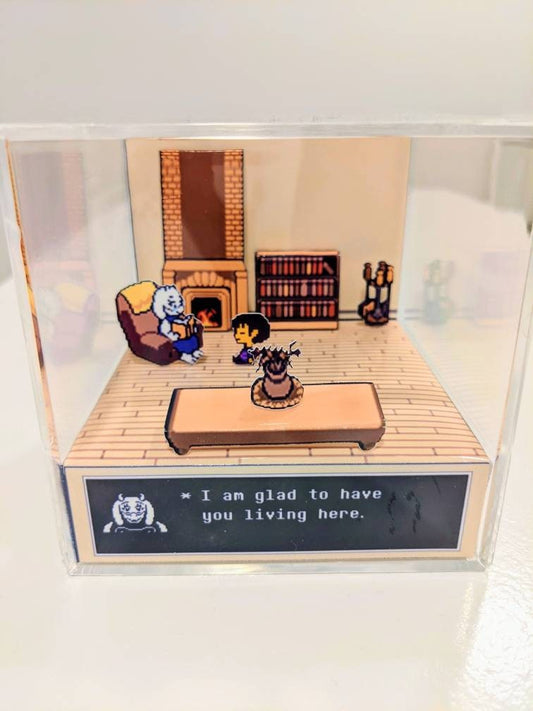 UNDERTALE Toriel Home 3D cube diorama