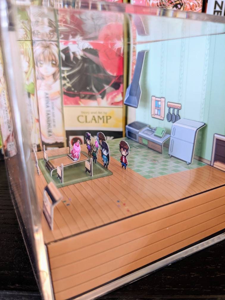 OMORI Basil's Birthday 3D cube diorama