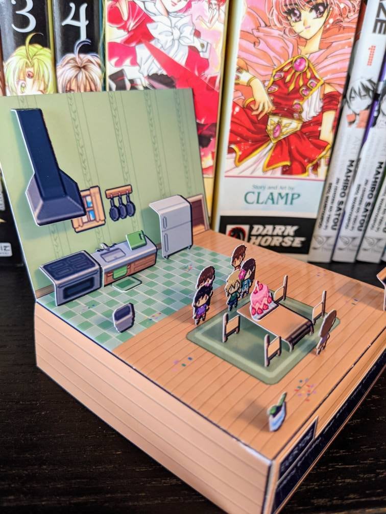 OMORI Basil's Birthday 3D cube diorama