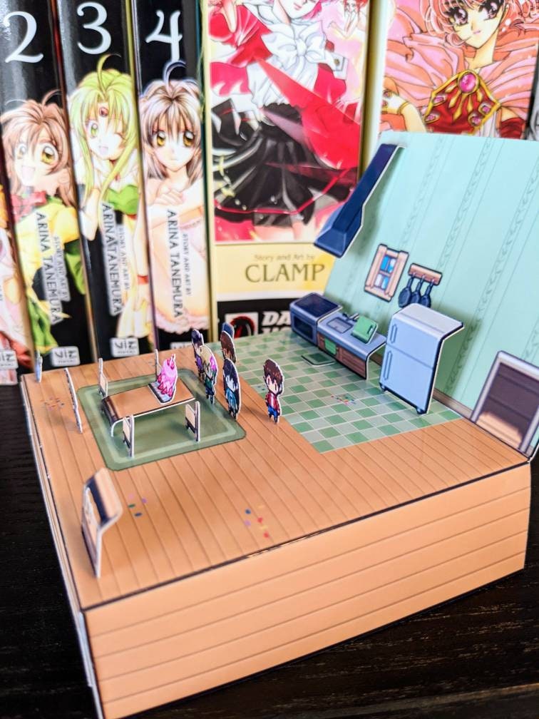 OMORI Basil's Birthday 3D cube diorama
