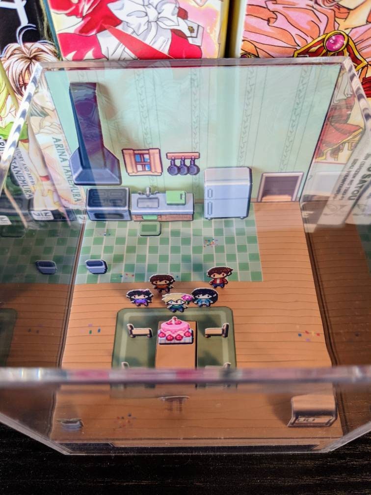 OMORI Basil's Birthday 3D cube diorama
