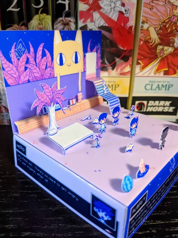 OMORI Neighbor's Room 3D cube diorama TEMPLATE