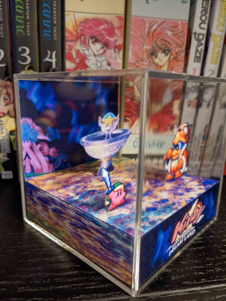 Kirby Nightmare in Dreamland GBA | Fountain of Dreams 3D cube diorama | Customize copy abliity
