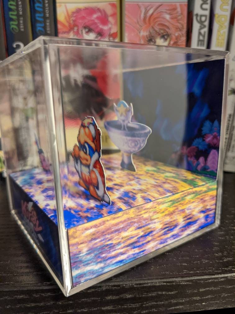 Kirby Nightmare in Dreamland GBA | Fountain of Dreams 3D cube diorama | Customize copy abliity