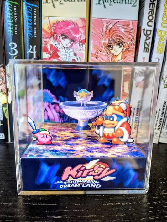 Kirby Nightmare in Dreamland GBA | Fountain of Dreams 3D cube diorama | Customize copy abliity