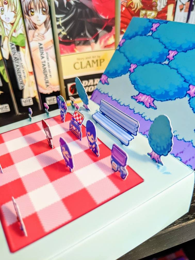 OMORI Mari's Picnic 3D cube diorama