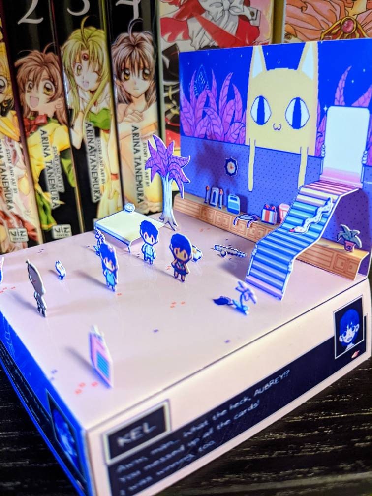 OMORI Neighbor's Room 3D cube diorama TEMPLATE