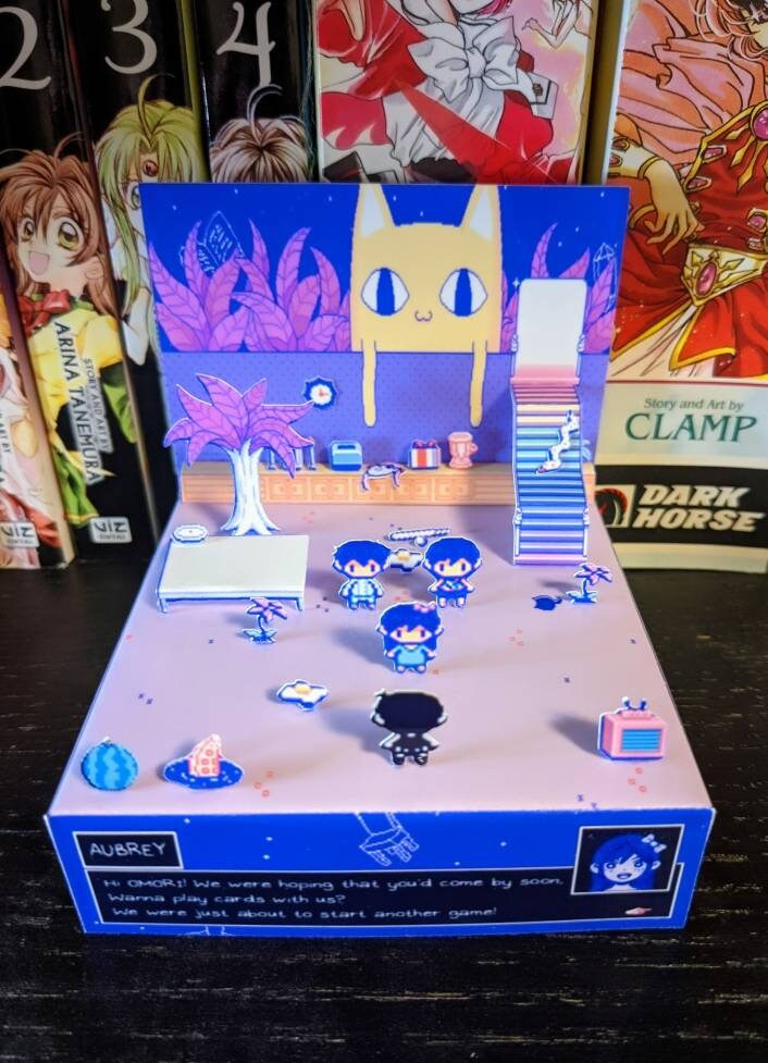 OMORI Neighbor's Room 3D cube diorama TEMPLATE