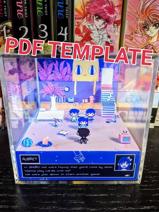 OMORI Neighbor's Room 3D cube diorama TEMPLATE