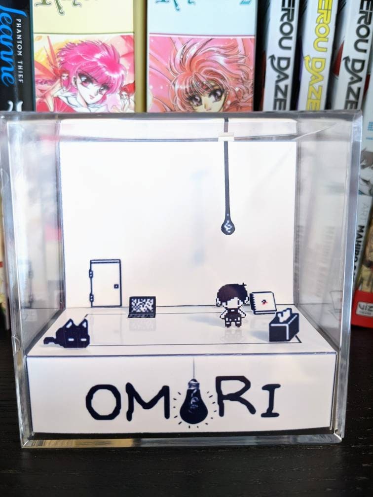 OMORI Dual Sided 3D cube diorama | White Space and Neighbor's room