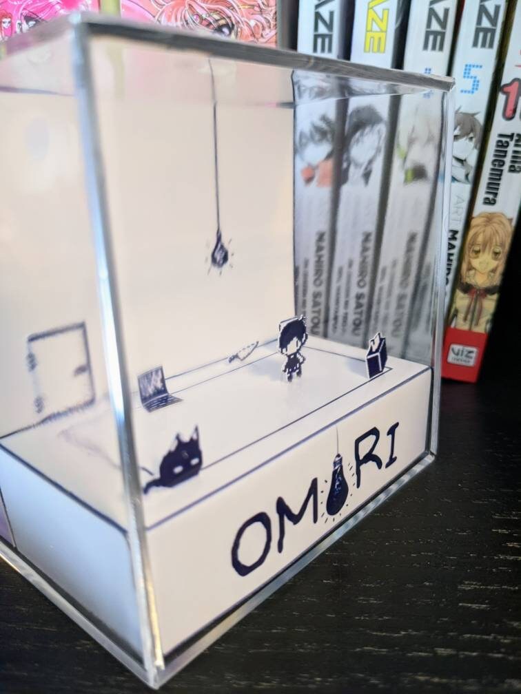 OMORI Dual Sided 3D cube diorama | White Space and Neighbor's room