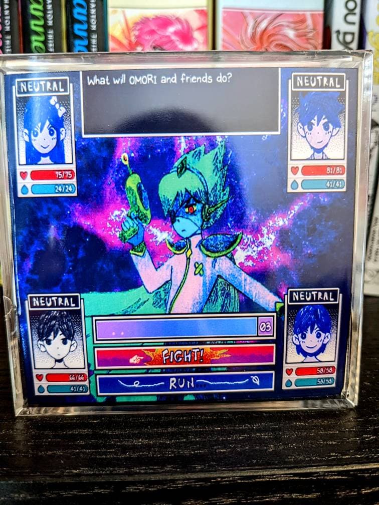 OMORI Space Ex-Boyfriend Battle 3D cube diorama | Captain Spaceboy
