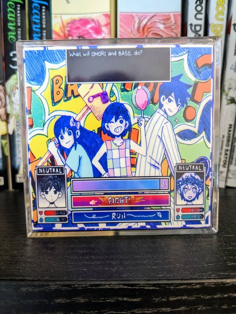 OMORI Friends Boss Battle 3D cube diorama | Aubrey, Kel and Hero battle