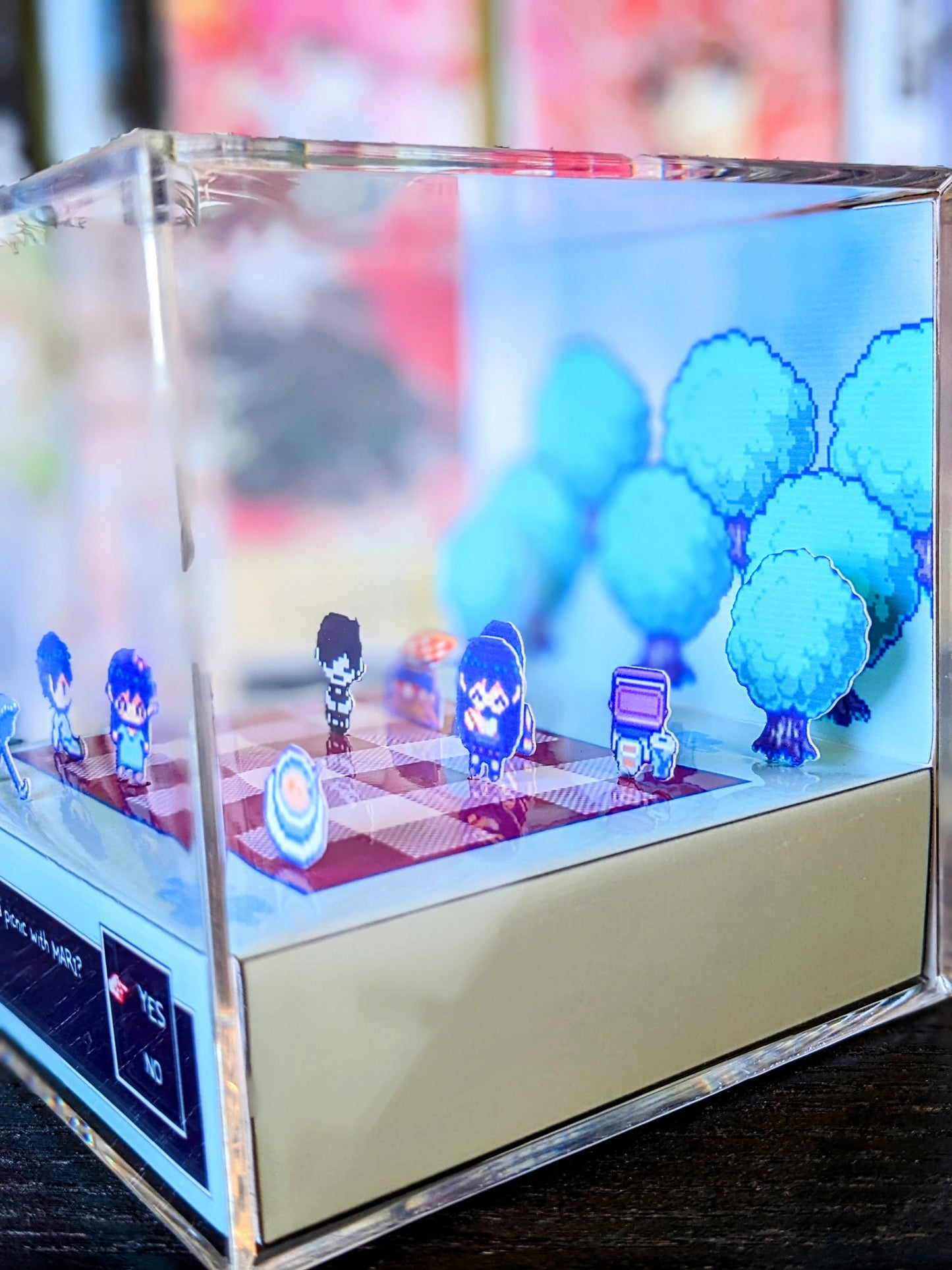 OMORI Mari's Picnic Rain Town ver. 3D cube diorama
