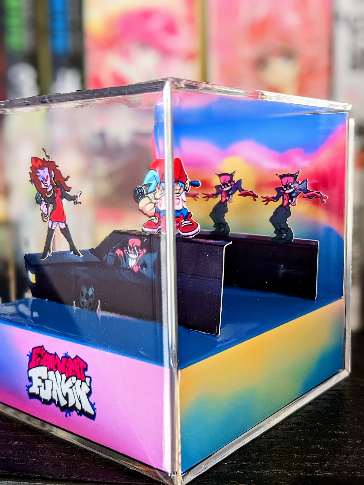 Friday Night Funkin Sunset 3D cube diorama