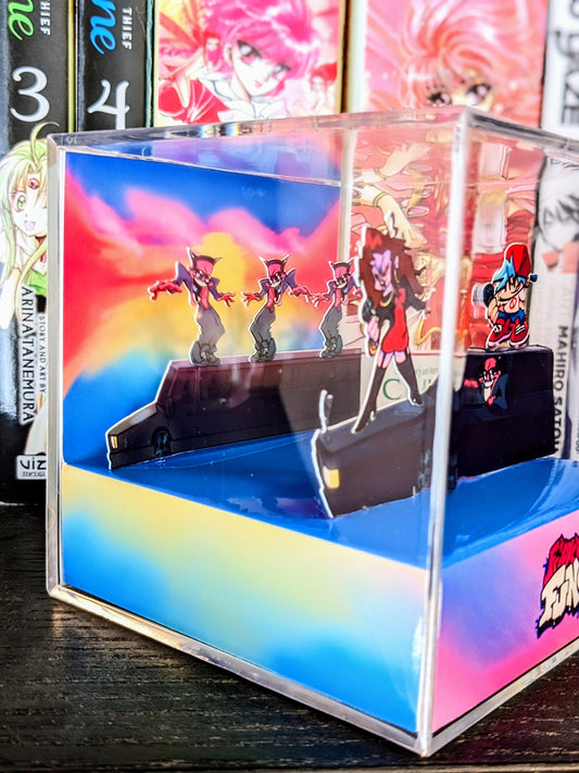 Friday Night Funkin Sunset 3D cube diorama