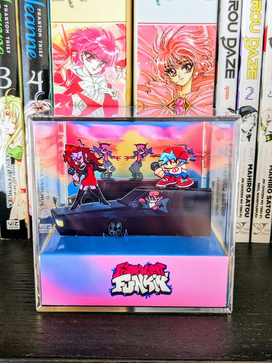 Friday Night Funkin Sunset 3D cube diorama