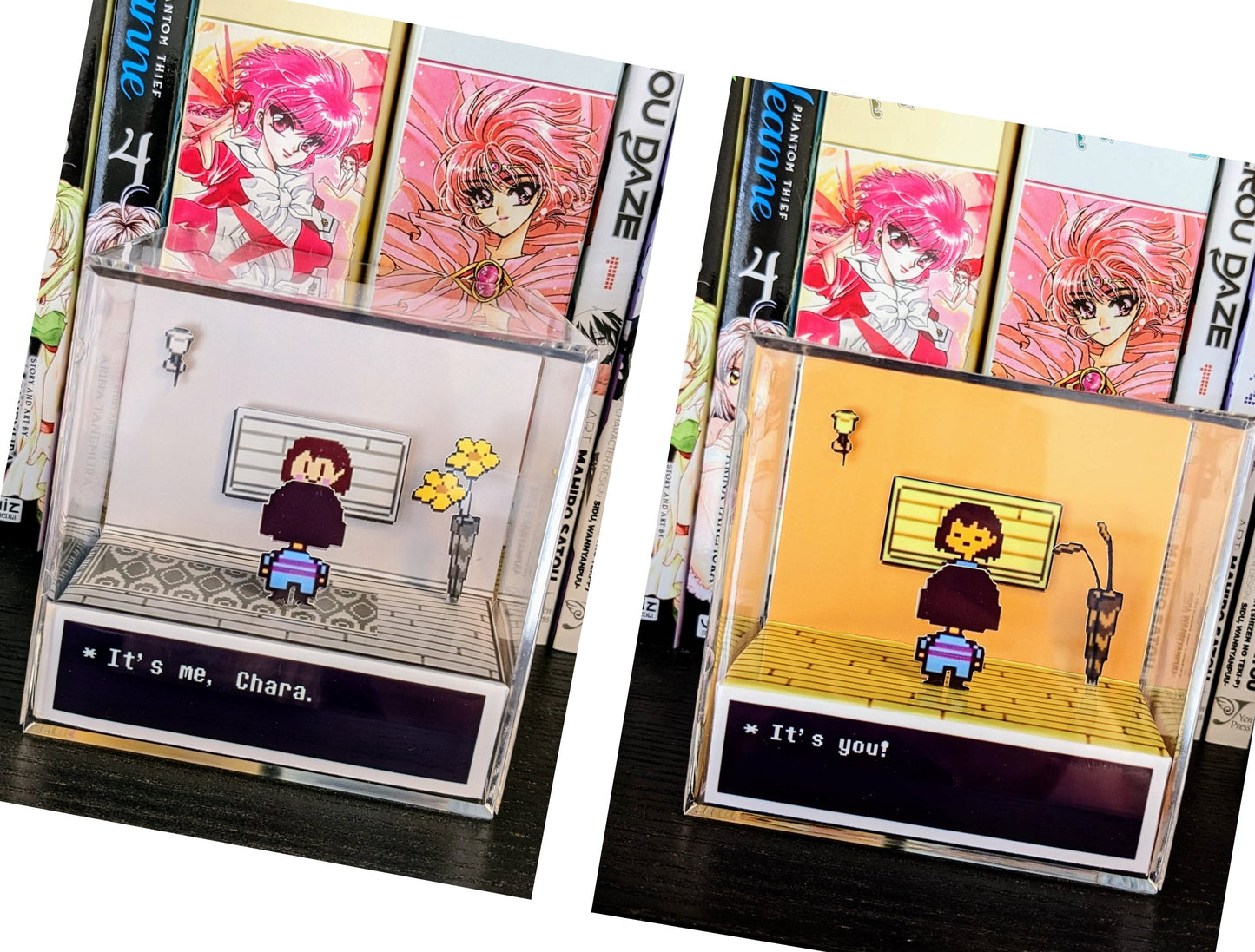 UNDERTALE Genocide Route Version Dual Sided 3D cube diorama | It's me, Chara & It's you!
