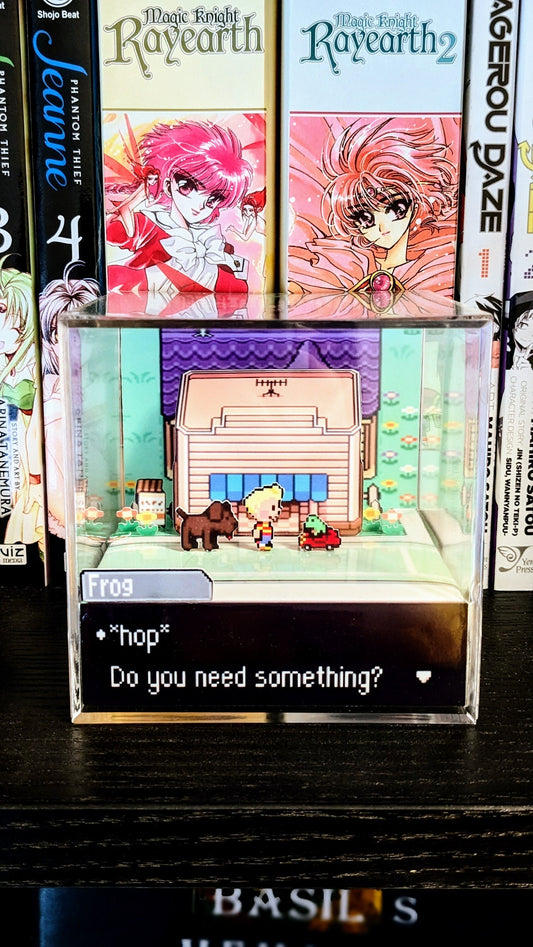 MOTHER 3 Lucas Boney Save Frog in Car 3D cube diorama