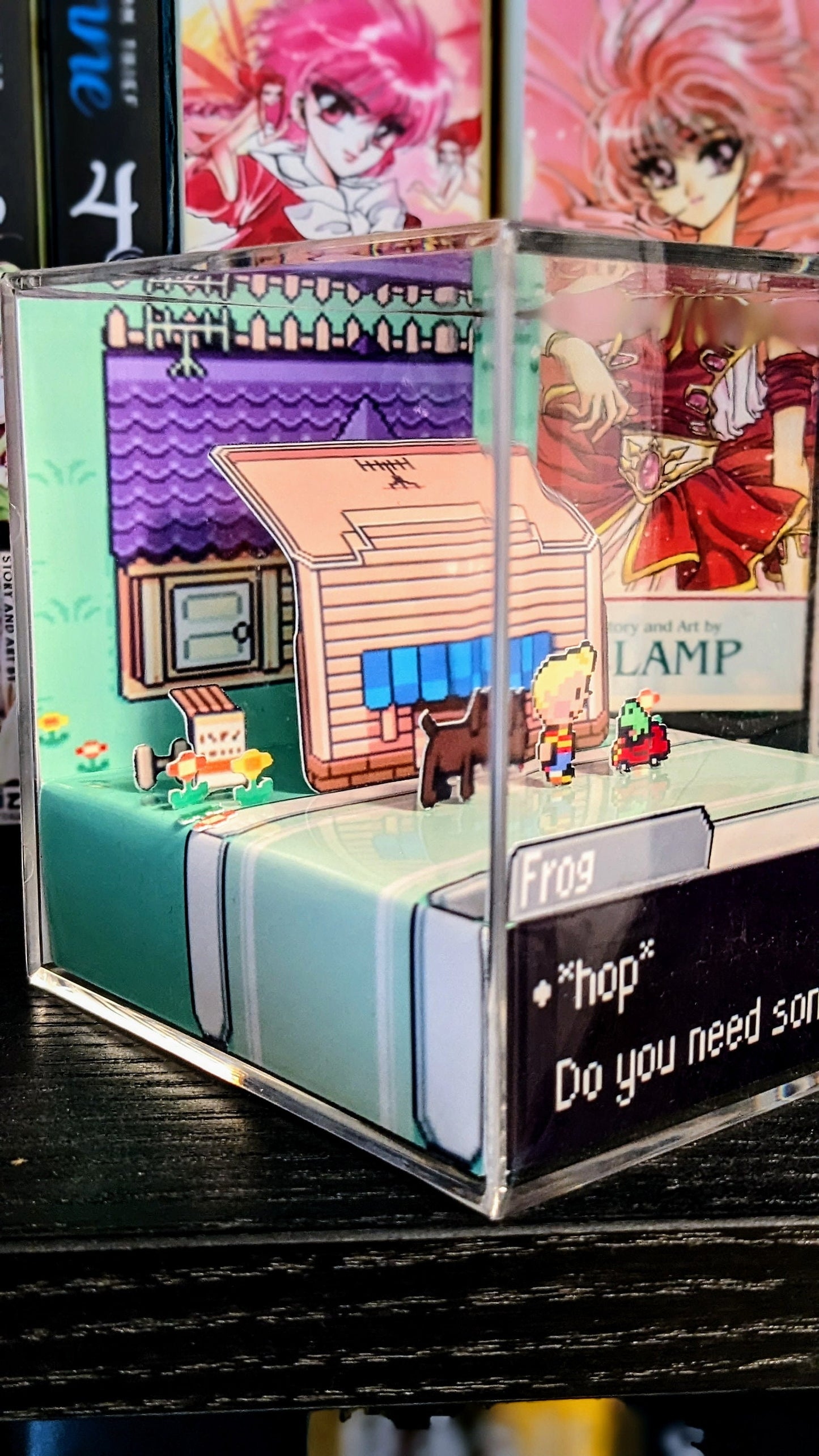 MOTHER 3 Lucas Boney Save Frog in Car 3D cube diorama