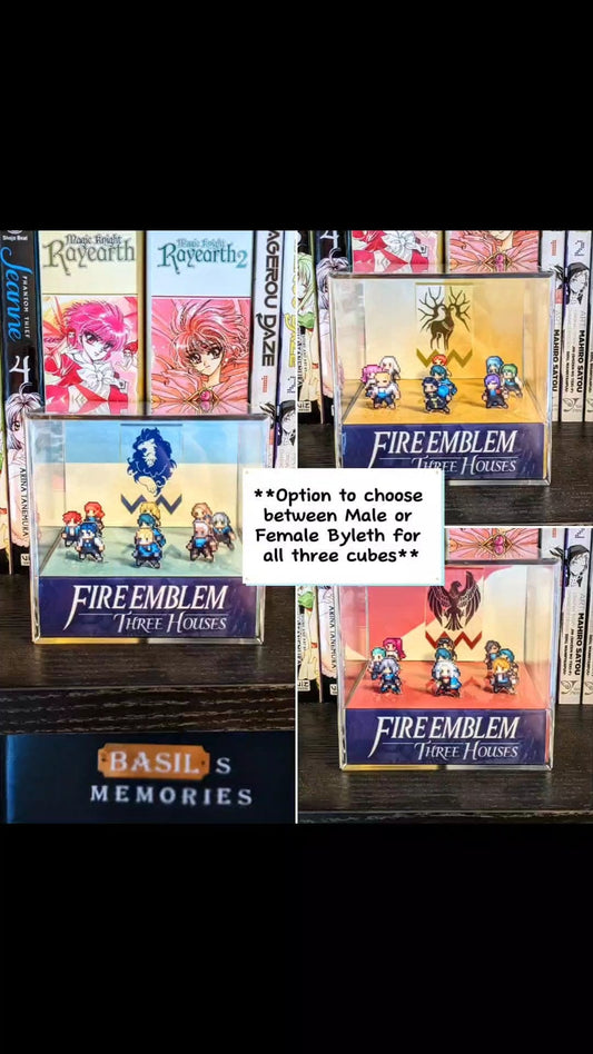 Fire Emblem Three Houses 3D cube diorama bundle | Blue Lions | Black Eagles | Golden Deer