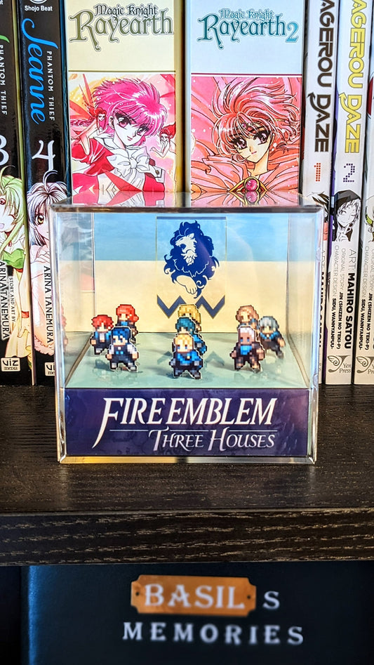 Fire Emblem Three Houses Blue Lions 3D cube diorama