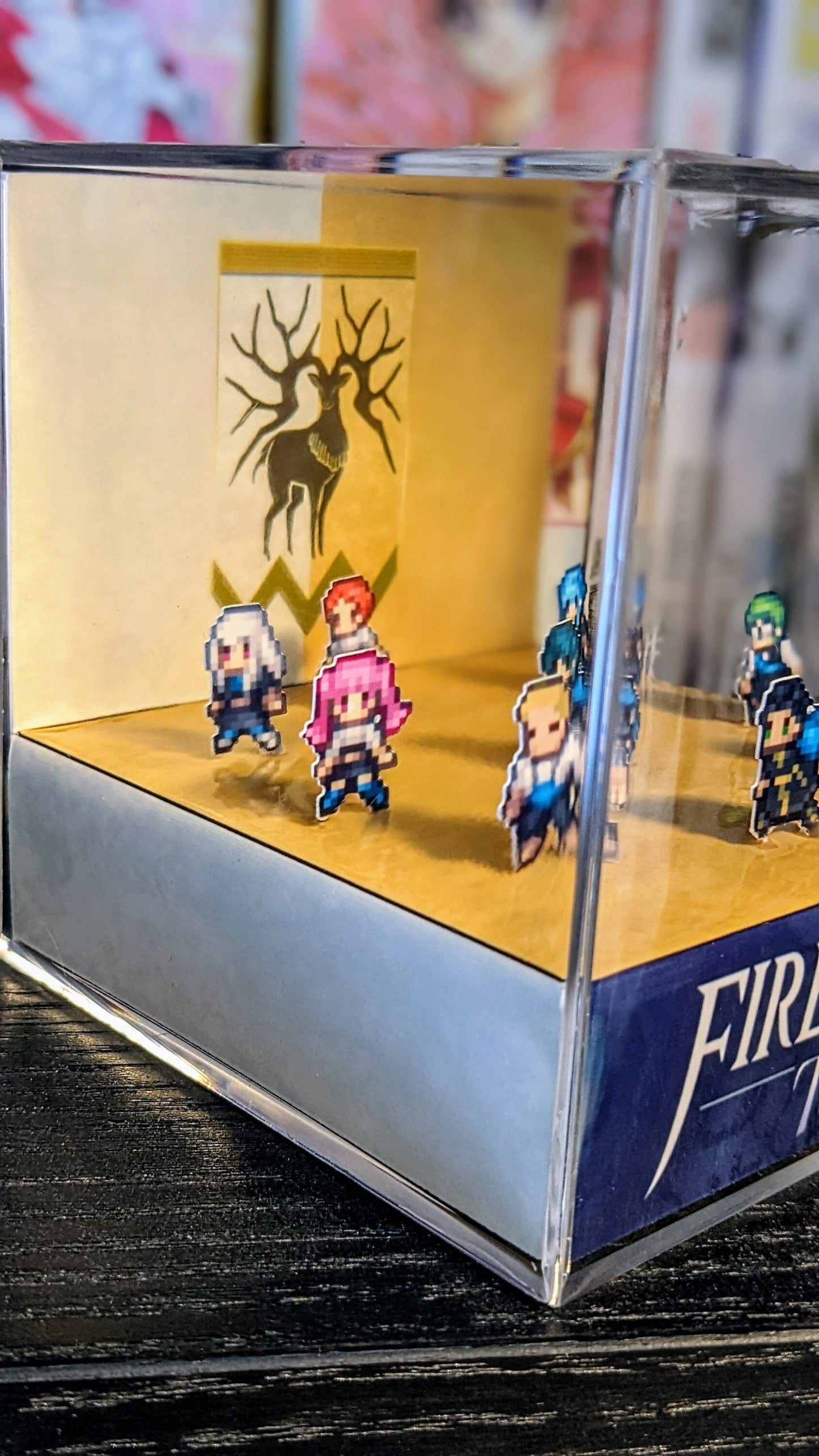 Fire Emblem Three Houses Golden Deer 3D cube diorama