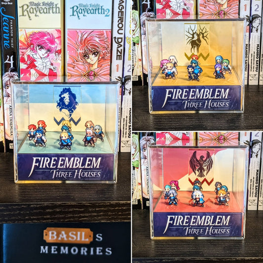 Fire Emblem Three Houses 3D cube diorama bundle | Blue Lions | Black Eagles | Golden Deer