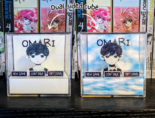 OMORI Dual Sided 3D cube diorama | Title screen | Good ending