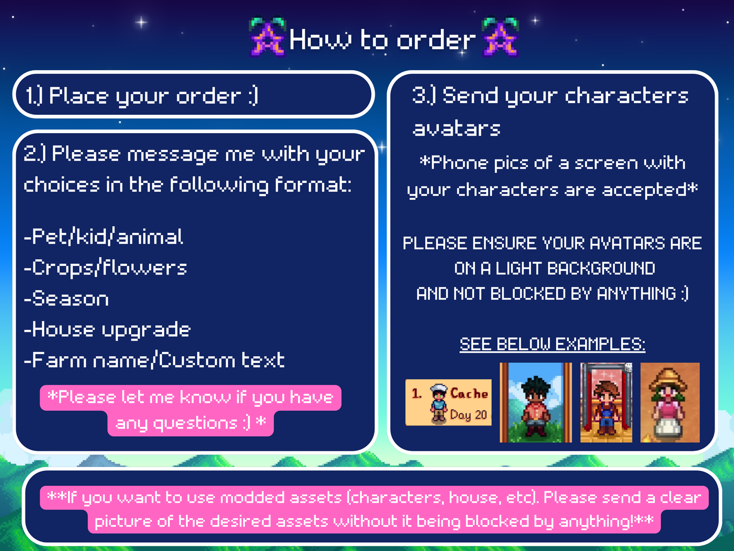 CUSTOMIZABLE Stardew Valley 3D cube diorama TEMPLATE