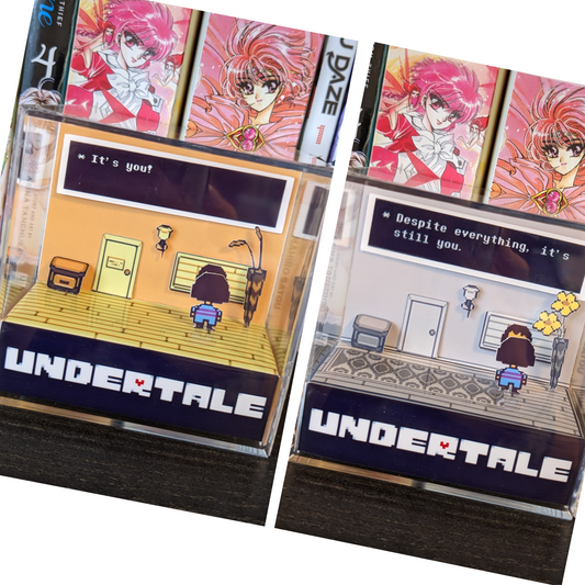 UNDERTALE Dual Sided 3D cube diorama | Despite everything, it's you & It's you!
