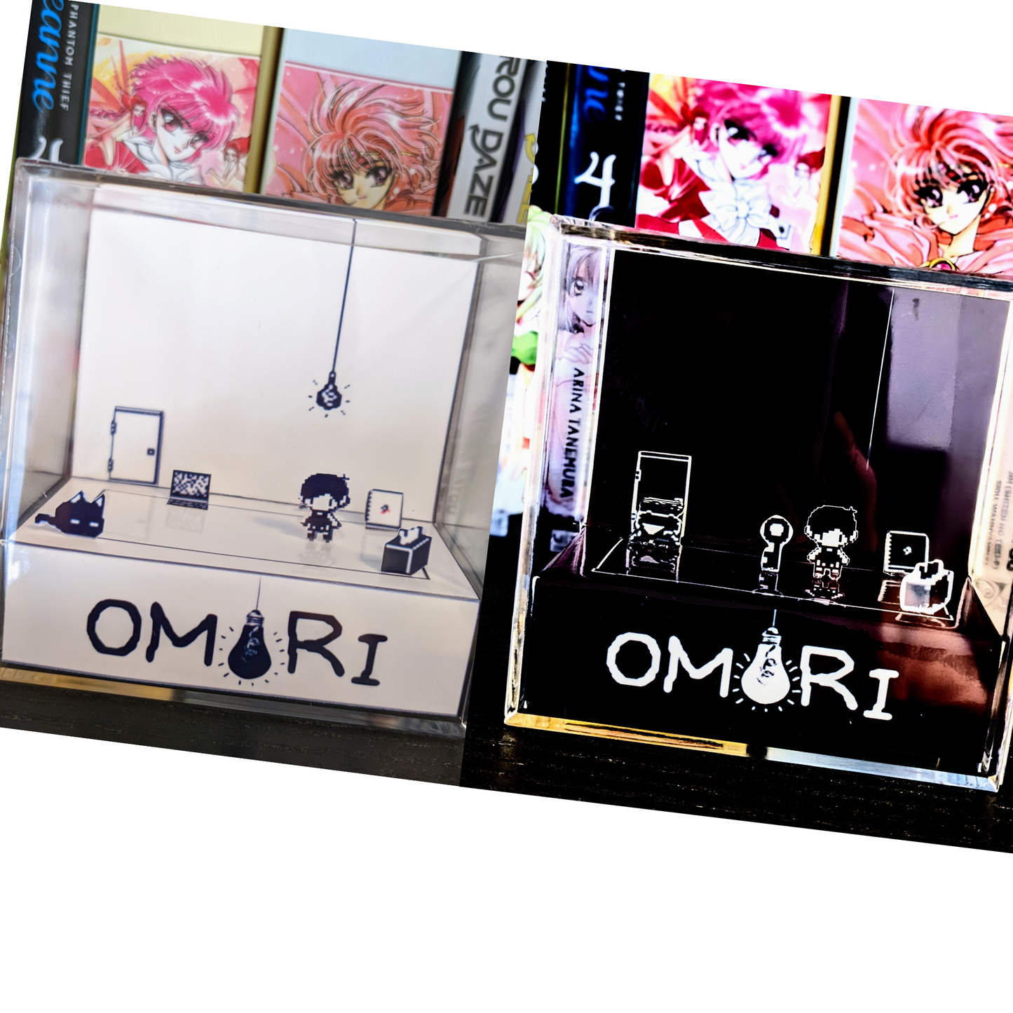 OMORI Dual Sided 3D cube diorama | White Space and Black Space