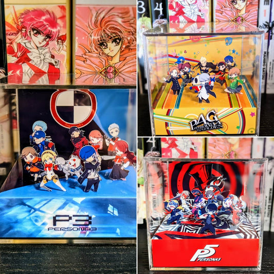 Persona 3, Persona 4 and Persona 5 3D cube diorama bundle