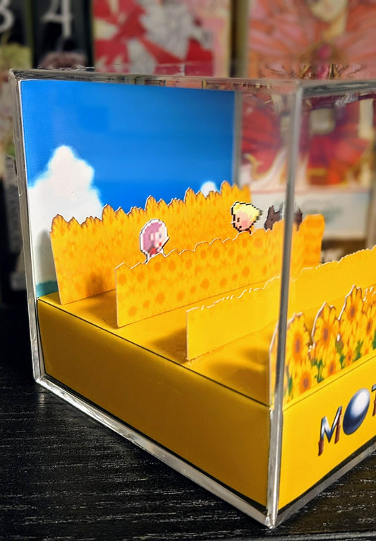 MOTHER 3 sunflower fields 3D cube diorama