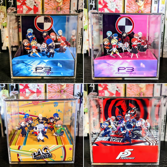 Persona 3, Persona 4 and Persona 5 3D cube diorama bundle