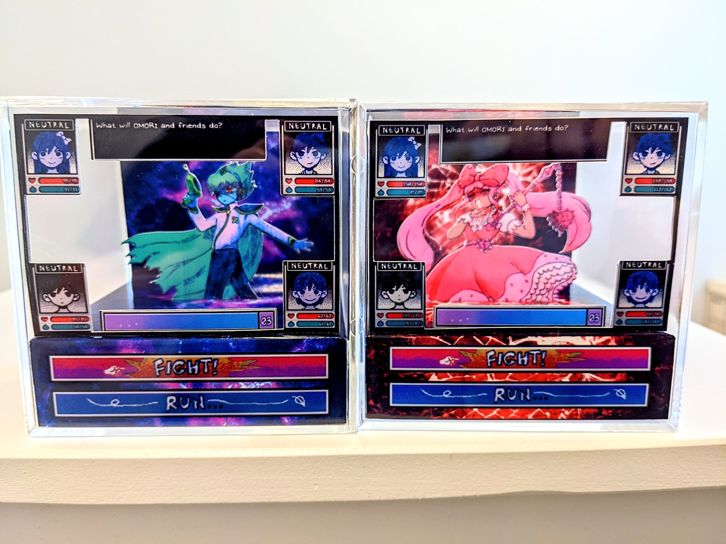 OMORI Space Ex-Boyfriend Battle 3D cube diorama | Captain Spaceboy