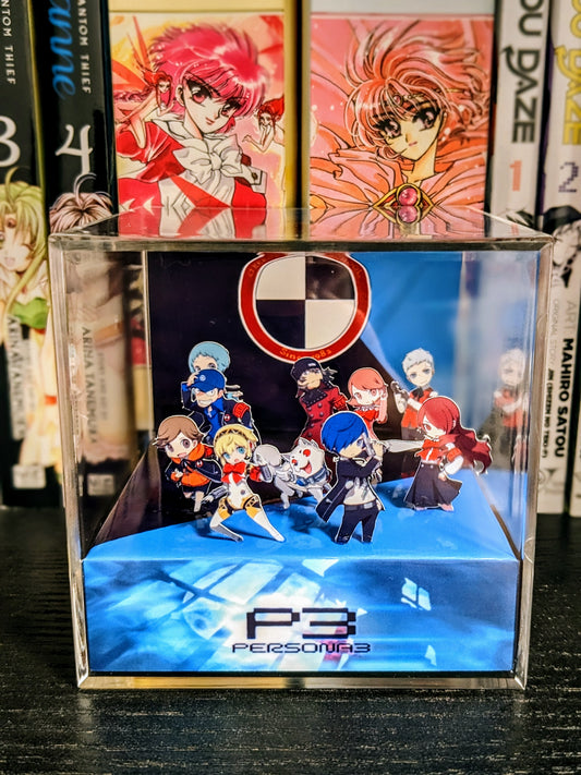 Persona 3 3D cube diorama (Customize between the Male or Female Protagonist)